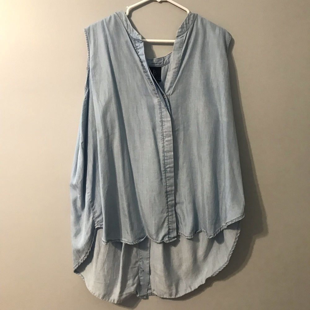 Chambray button down tank